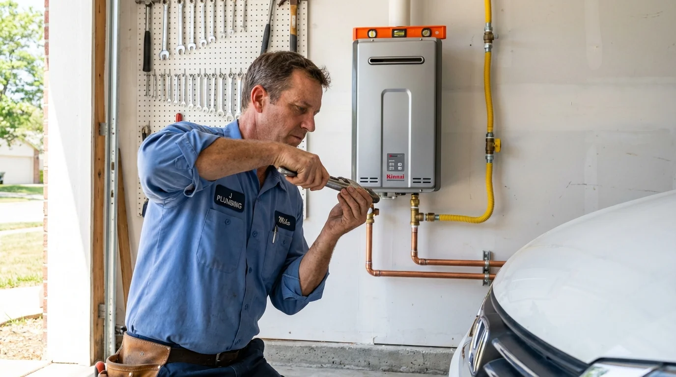 Tankless water heater installation by a Johns Plumbing LLC plumber in Melbourne